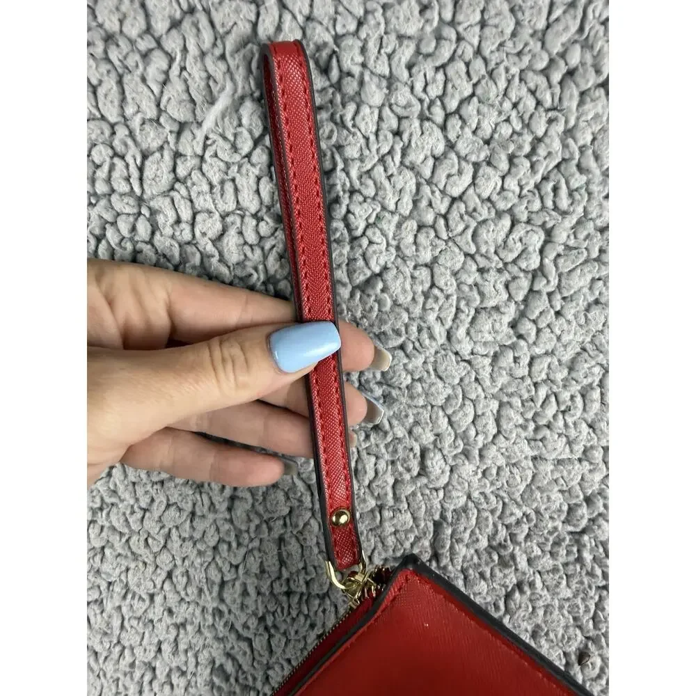 Kate Spade Red Womens Zip Slim Purse Lucy Wristlet